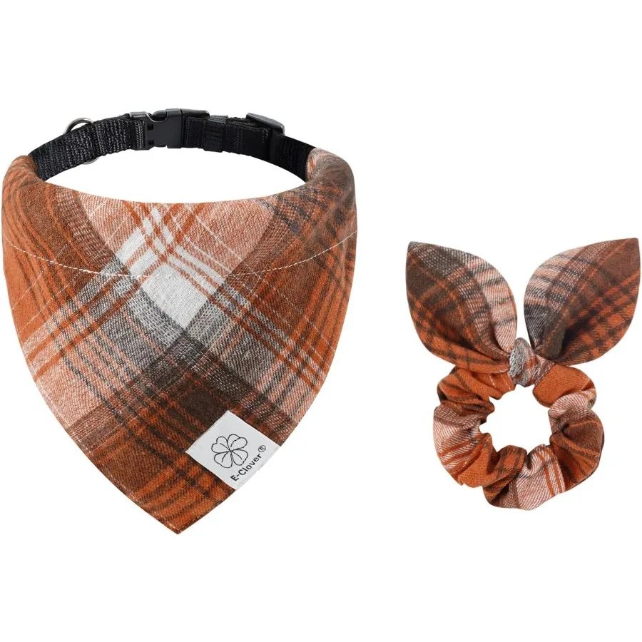 

Осенний ошейник для собак в клетку, ошейник для собак на День Благодарения, одинаковые резинки для волос, регулируемые ошейники для собак для XS, маленьких собак, подарок для владельца щенка или