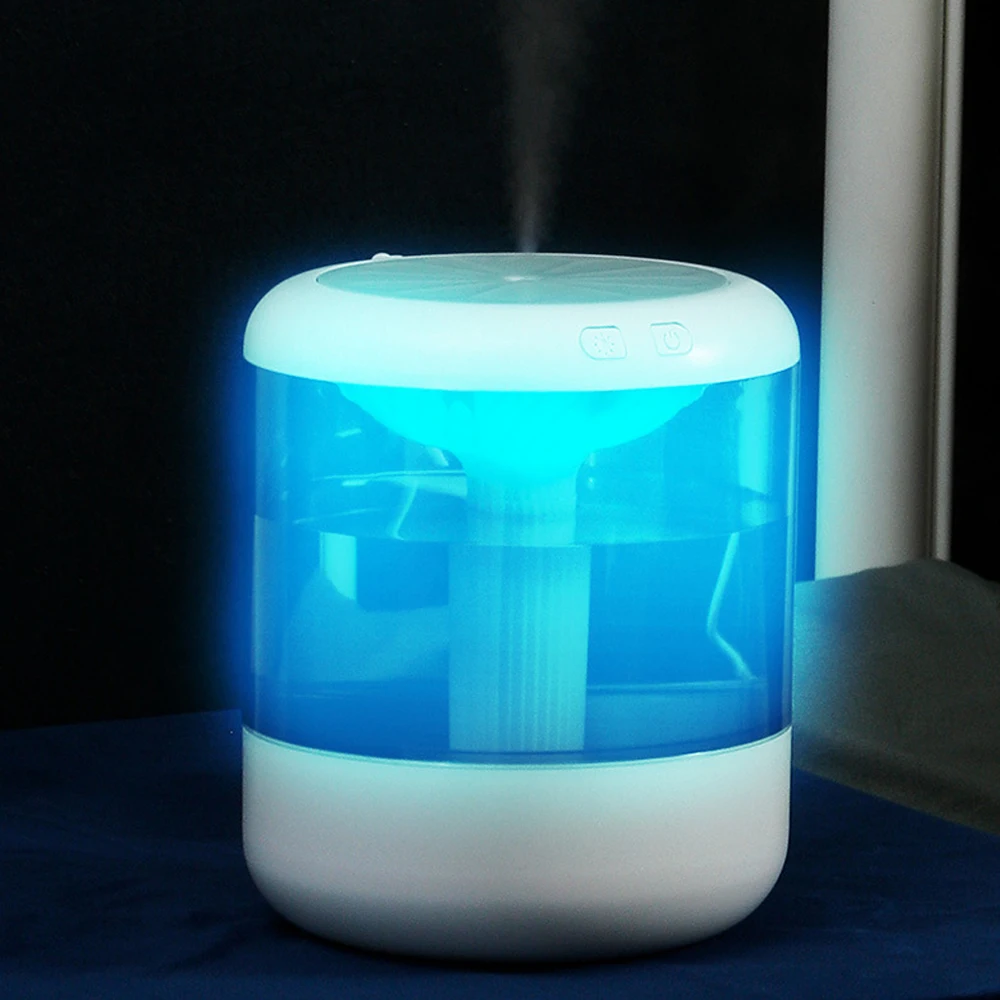 เครื่องพ่นละอองนาโนแบบพกพาก้านปักน้ำมันหอมระเหยกลิ่นหอม dmwd เครื่องพ่น1.2L เครื่องกรองอากาศแบบตั้งโต๊ะพร้อมไฟกลางคืน