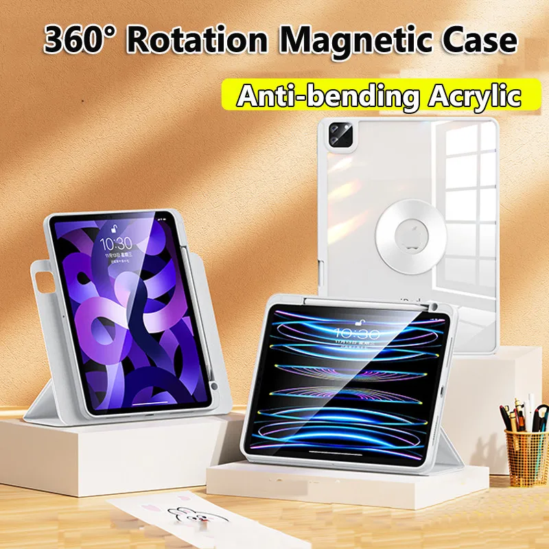 

360 Rotating Case for IPad Air 13 2024 13inch Air5 Air4 10th 10.9 10.2 9th 8th 7th Air 2 1 Mini 6 2021 9.7 Pro11 2022 Pro 12.9