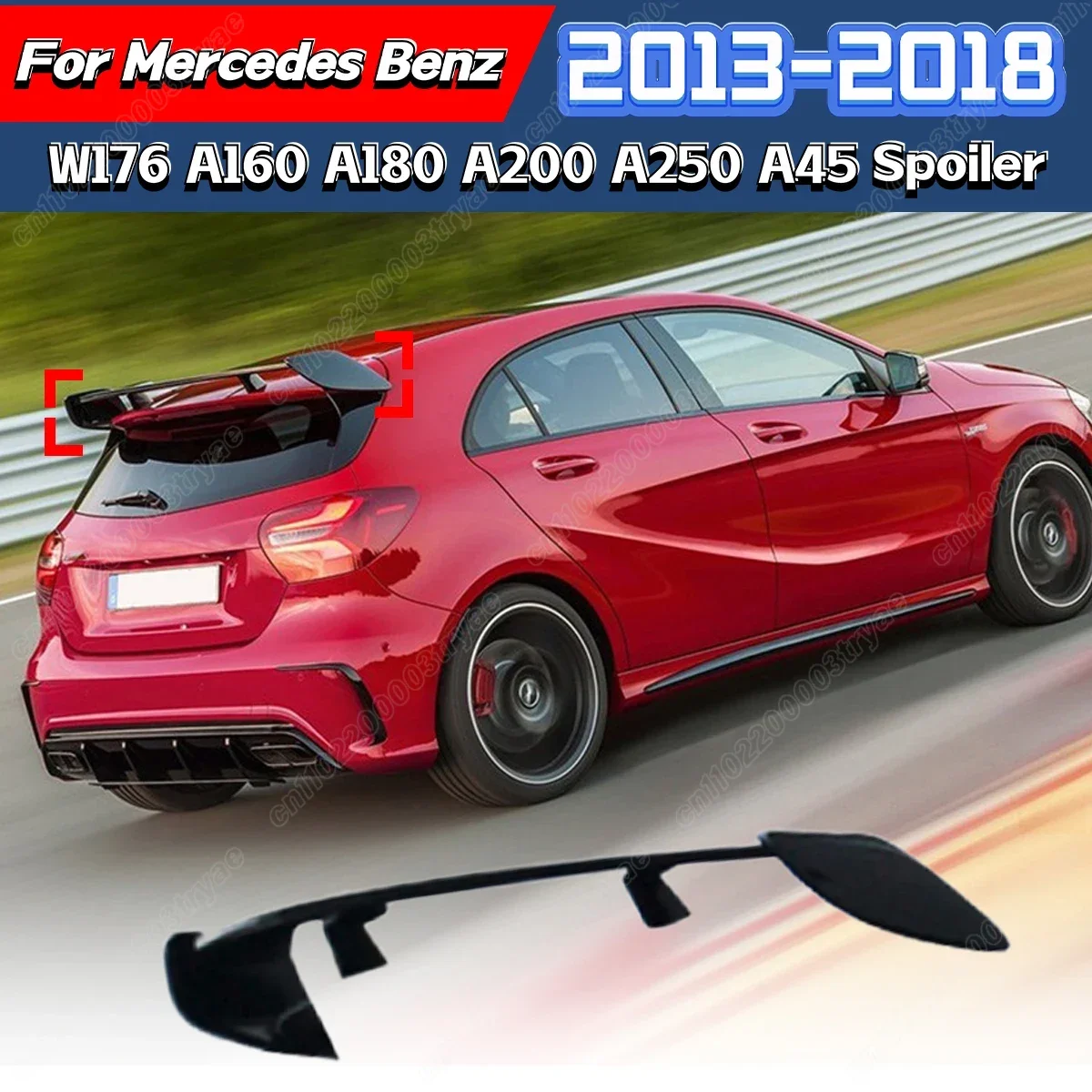 

Для Mercedes-Benz A-Class W176 A160 A180 A200 A250 A45 2013 2014 2015 2016 2017 2018 задний спойлер на крышу хэтчбек крыло