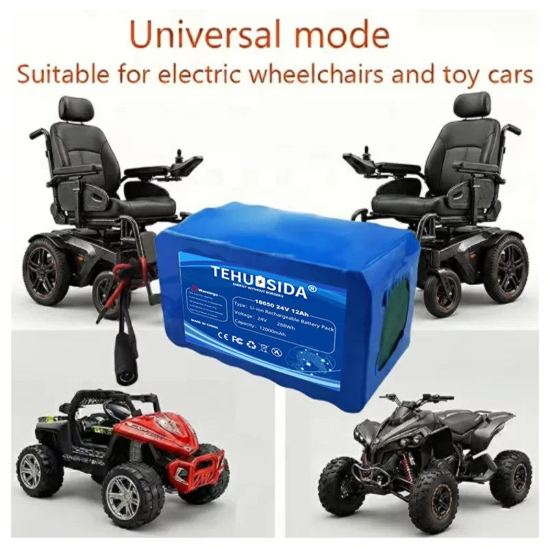 1865024V12000mAh 7S4P Lithium-ion Rechargeable Battery with Battery Management System Electric Scooter Battery
