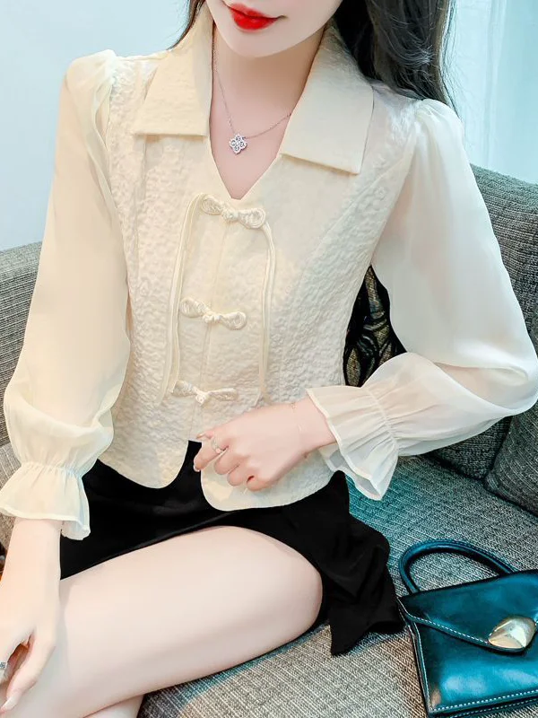 

Elegant Beautiful Shirt Design Sensation Small Crowd New Chinese Style Slimming Personality Fashionable Top Spring 2026