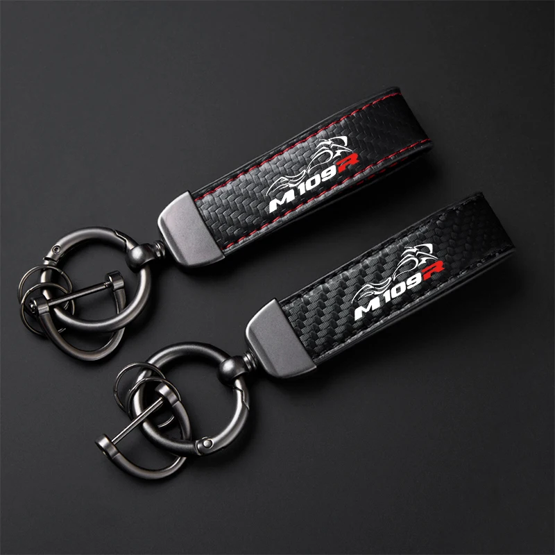 

For Suzuki M109R M109 R M 109R Accessories High-Grade leather Motorcycle Keychain Holder Keyring