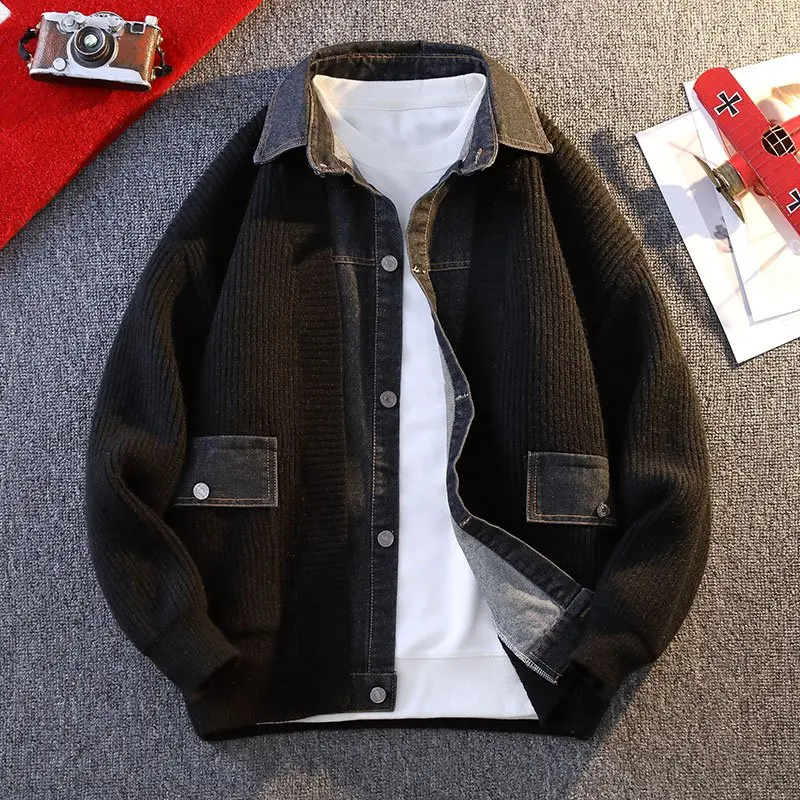 

2026 Spring/Summer New Style Fashion-able Versatile Knitted Cardigan Men's Sweater Jacket