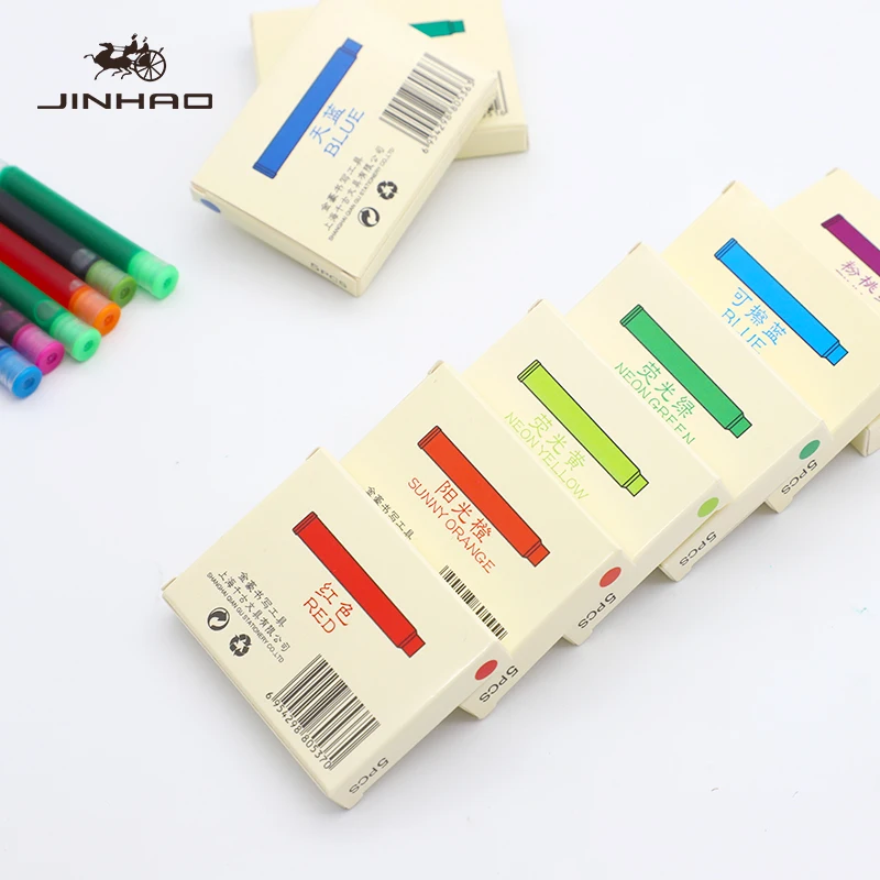 Wholesale 30 Pcs Jinhao 2.6mm Ink Container Cartridges Fountain Pen Refills For Jinhao Duke Baoer Fuliwen Writing Gadget
