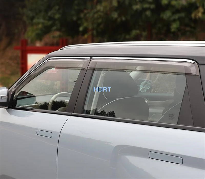 Car Style Door Window Visor Accessories For Geely ICON SX12 2020 + Awning Shelter Shade Sun Rain Deflector Weather Shield Cover