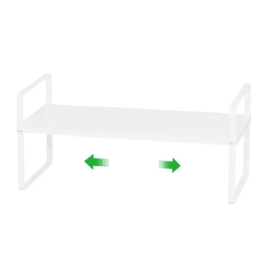 

Organizer Shelf,Expandable Cabinet Space Rack,Stackable Shelves Adjustable Storage Shelf,Riser for Kitchen Pantry Office,10.24 D