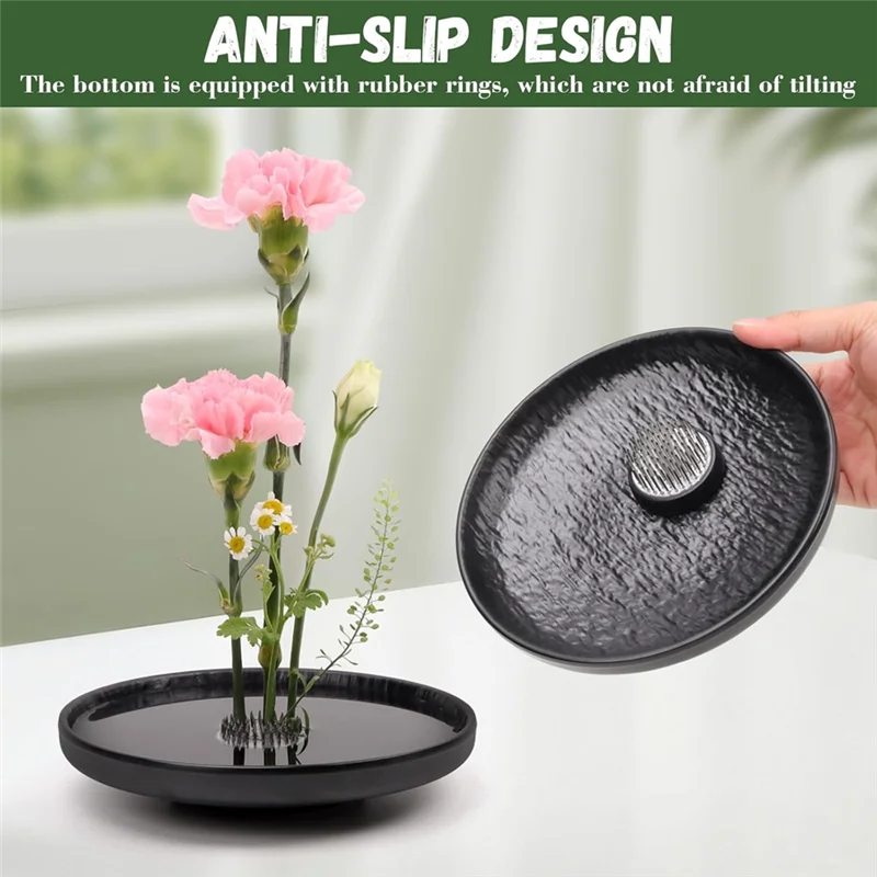 MOPHE-Japanese Ikebana Vase Flower Frog Kit Floral Art For Flower Arrangement Desk Office Home Decoration