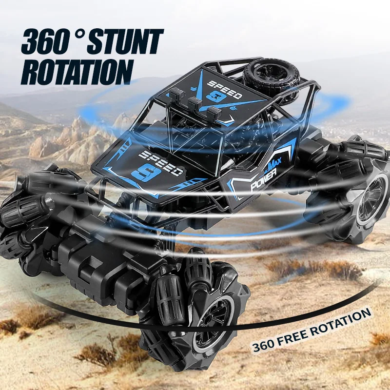 2.4G RC Stunt Car High-speed Cool Lights Remote Control Four-wheel Drive Climbing Racing 360 Degrees Rotaion Vehicle Toys Gifts