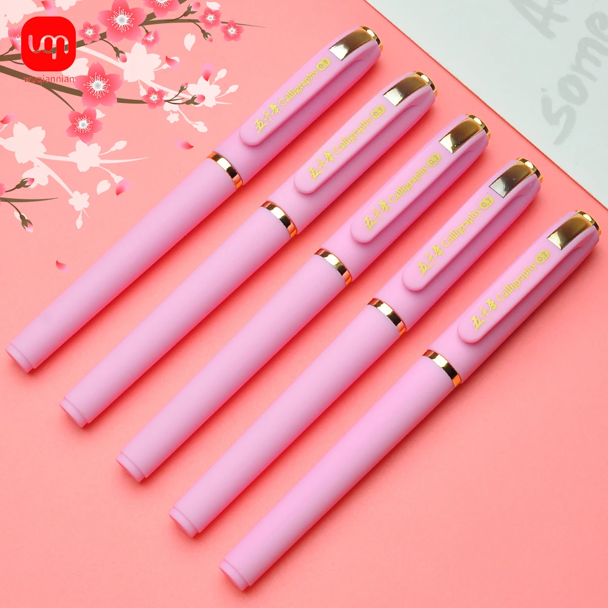 Frosted Pink Gel Pen 3/6/12pcs Lovely Ballpoint Pen Bulk 0.7mm Mid-point Pink Ink Pen Office and School Supplies