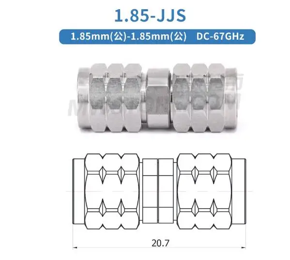 

Прецизионный адаптер 1,85 мм с вращающимися разъемами (папа/мама) 67G 1.85-JJS/JKS/KKS
