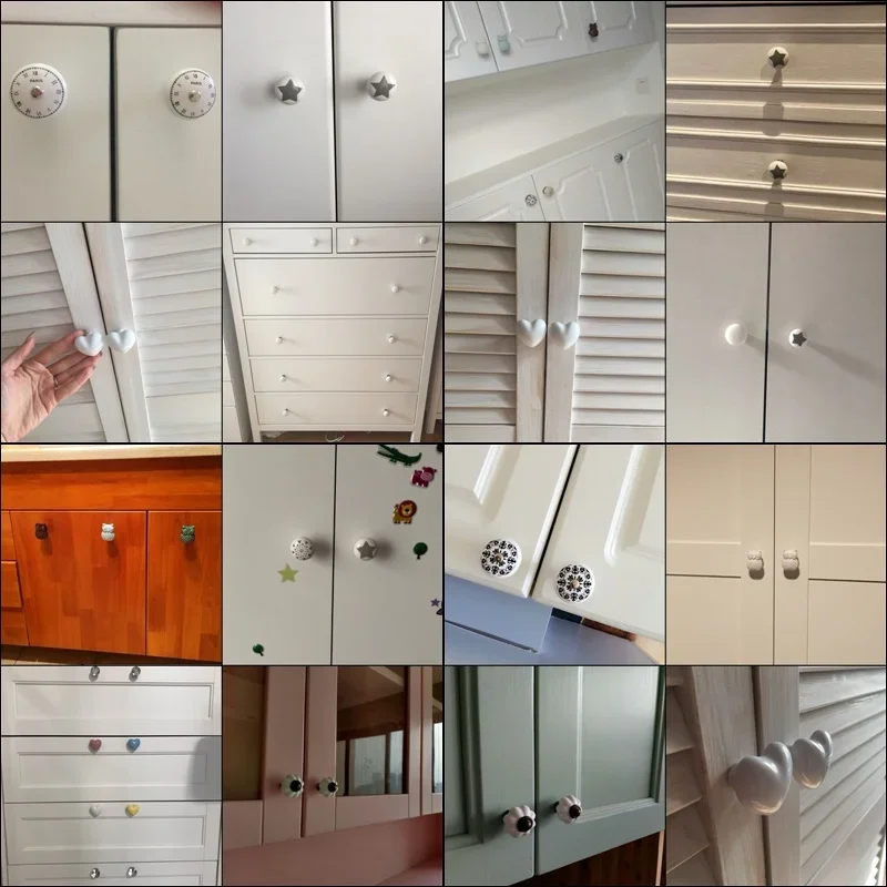 1x Classic White Porcelain/Ceramic Drawer Pull Knob Cabinet Cupboard Door Handle Knob