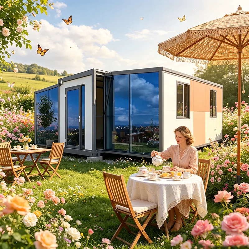 Prefab Container House Quick Install Insulated Cabin For Year Round Living