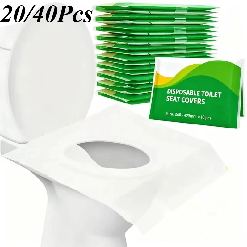 Disposable Toilet Seat Covers Individually Wrapped Portable Waterproof Large Size for Travel Hotel Camping Bathroom Hygiene Pads