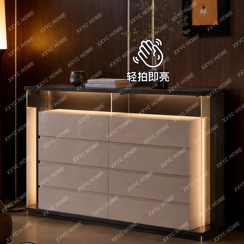 XX light luxury ultra-thin chest cabinet, high-end bedroom against the wall, bedside cabinet, storage cabinet