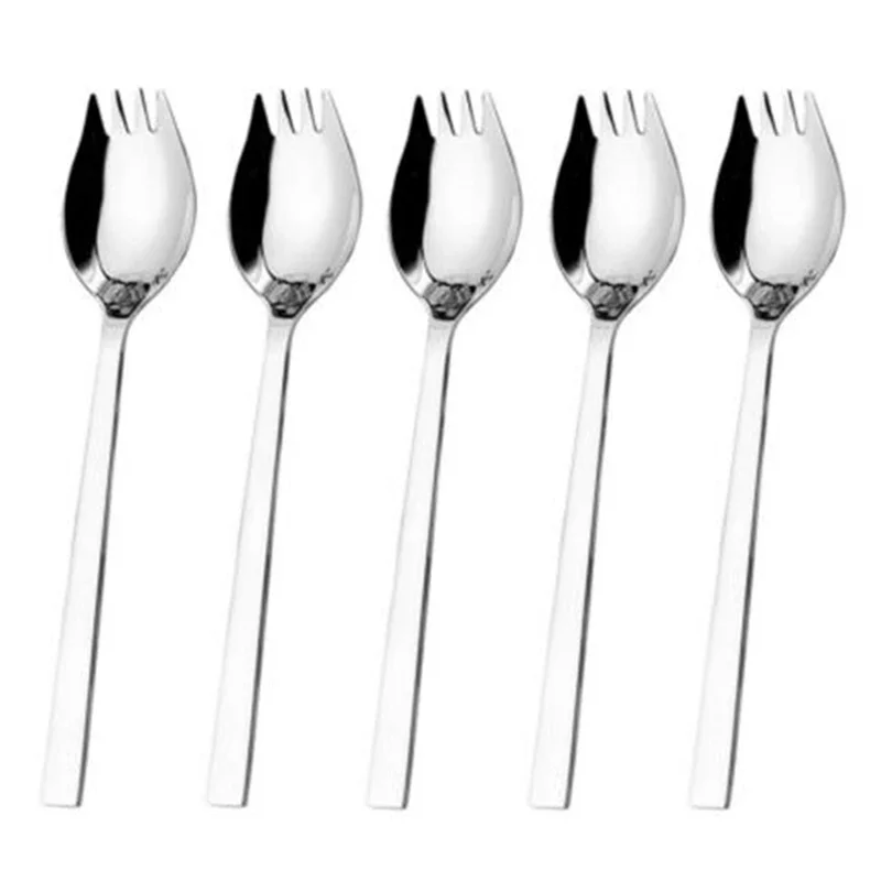 

Eco Friendly And Non Toxic Stainless Steel Spork Soup Salad Noodle Spoon Fork Cutlery Tableware, Corrosion Resistant And Sturdy