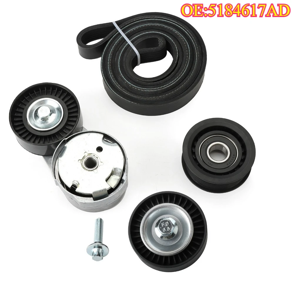 

High quality new for15759769, 5184617AD, 89632 For Chrysler Dodge Jeep 3.6L V6 Drive Idler Pulley Serpentine Belt Tensioner Kit