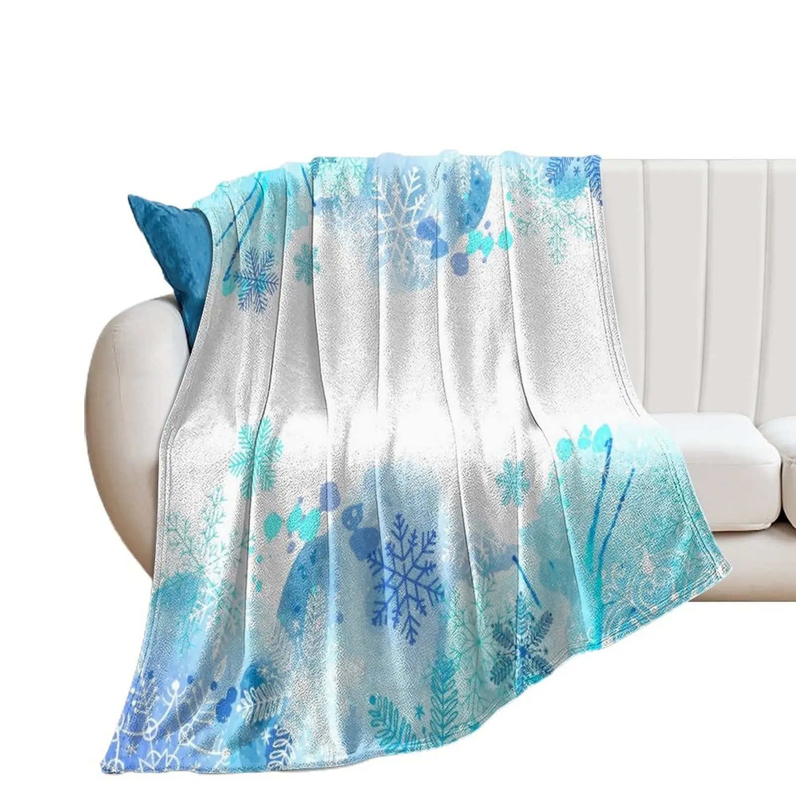 

Snowflakes Throw Blanket Cute Beach Moving Blankets