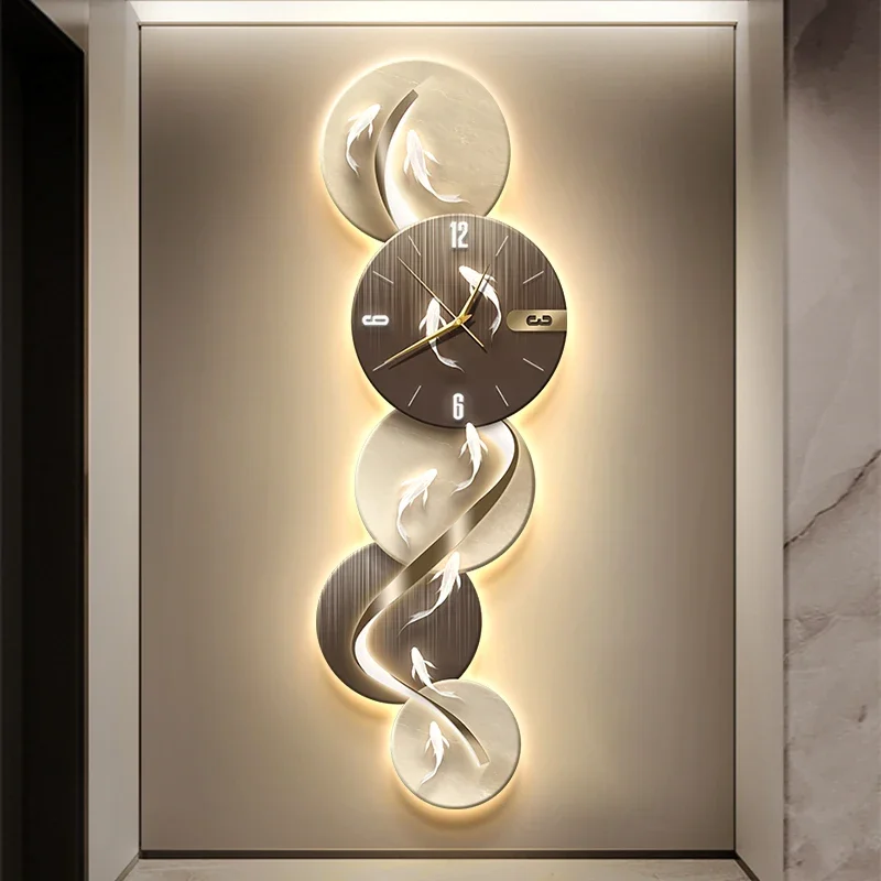 Light Design Wall Clock Living Room Office Bedroom Luxury Wall Clock Modern Plug In Reloj De Pared Home Decoration Waterproof