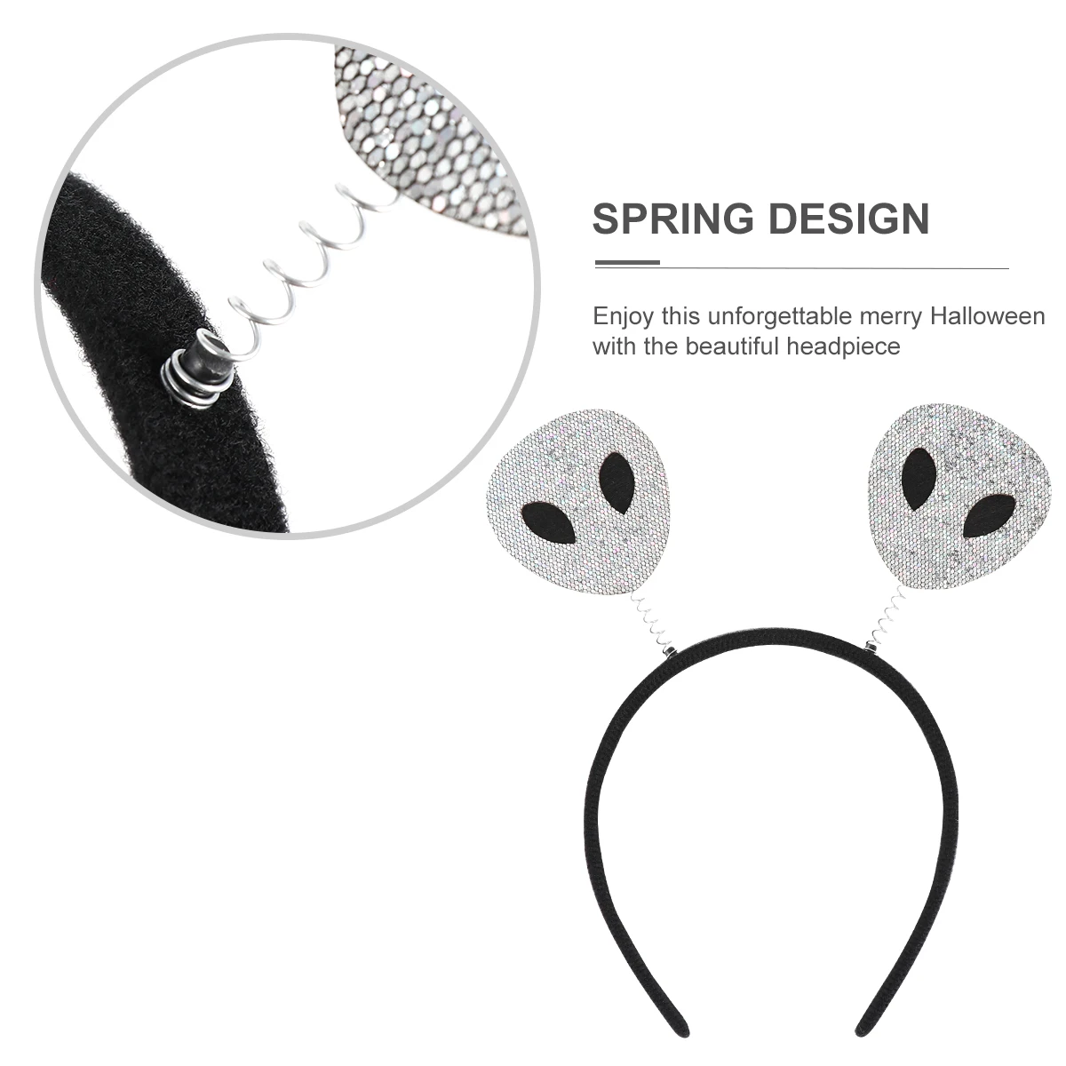 

7Pcs Sequin Hair Hoop Halloween Party Headdress Cosplay Accessories for Adults Children Black Festival Headwear