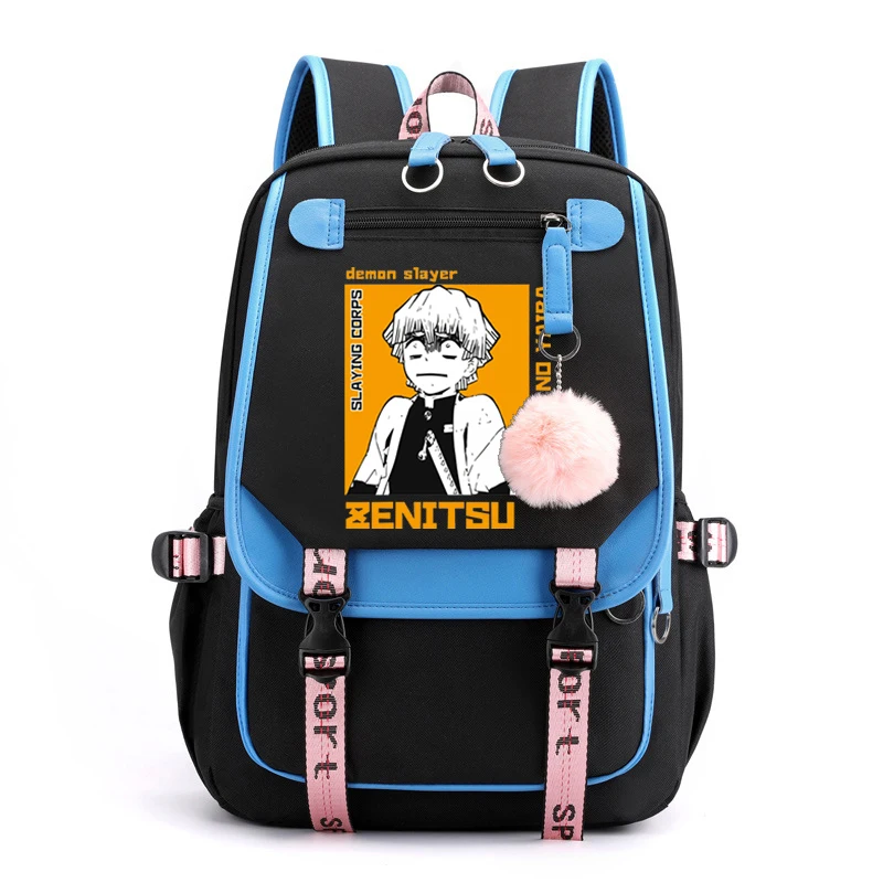 Aesthetic Backpack Demon Slayer Manga Korean Style Travel School Bags Street Sutdent College Demon Slayer Kawaii Canva Bags