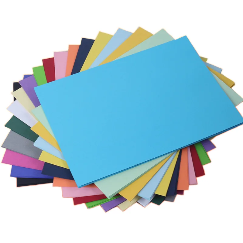 50pcs A4 Colorful Scrapbooking Cardboard Paper Cardstocks Background Matte Card for Handmade DIY Card Making Office Supplies