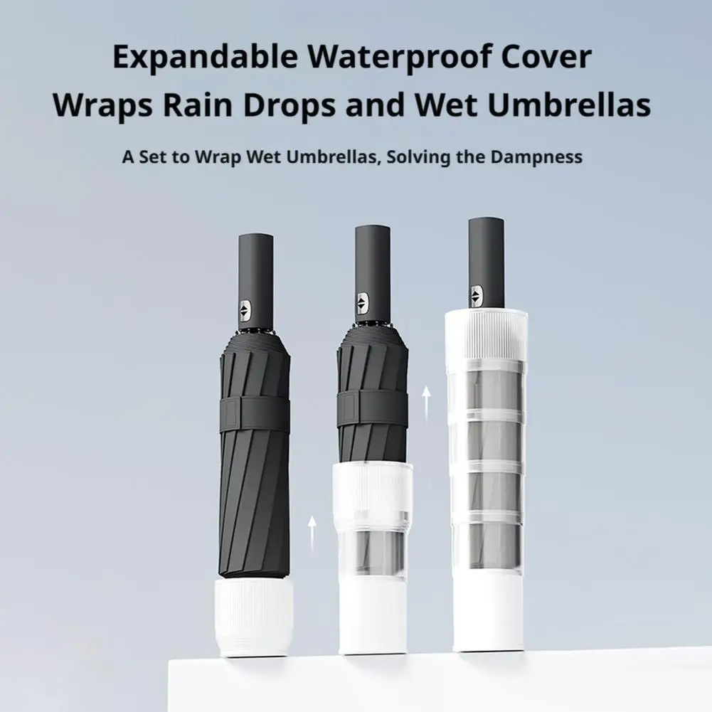 Plastic Long Umbrella Sleeve Waterproof Dustproof Cover Keep Environment Clean Ideal For Daily Office Commute
