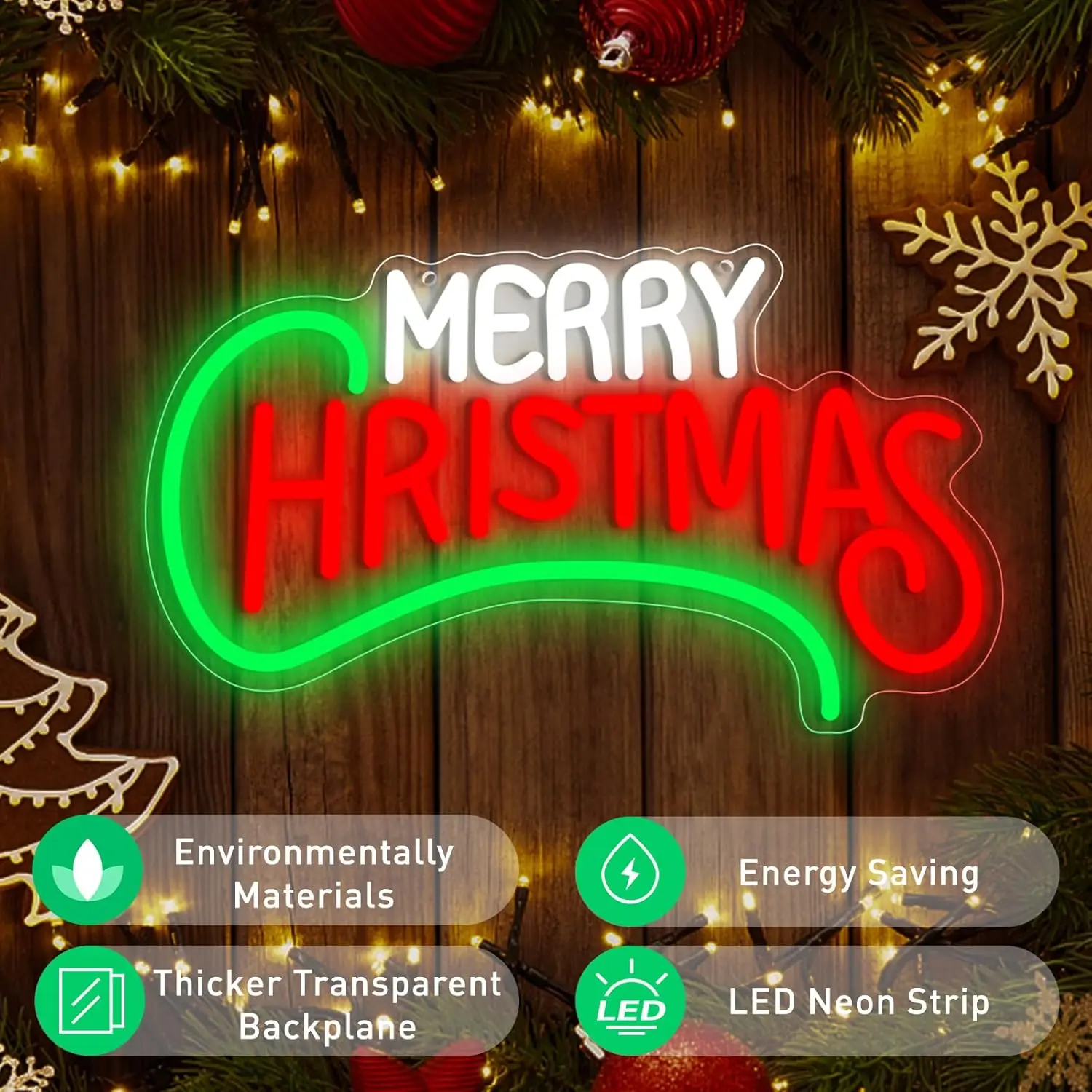 Merry Hristmas Christmas Neon Signs LED Light Sign For Holiday Party Home Bar Decoration Outdoor Wall Decor Festival Kid Gift