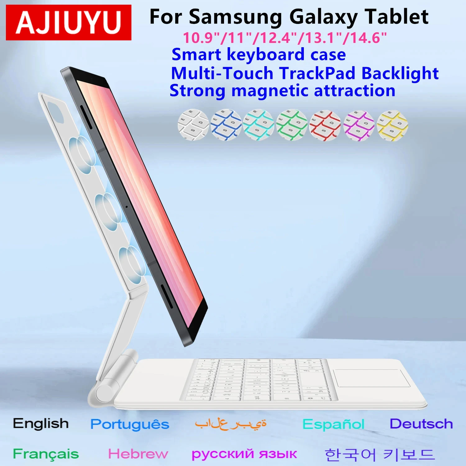Magic Keyboard For Samsung Galaxy Tab S11 S10 Lite S9 S8 S7 FE Plus 12.4 11 Magnetic Case for Tab S8 S9 S10 S11 Ultra 14.6