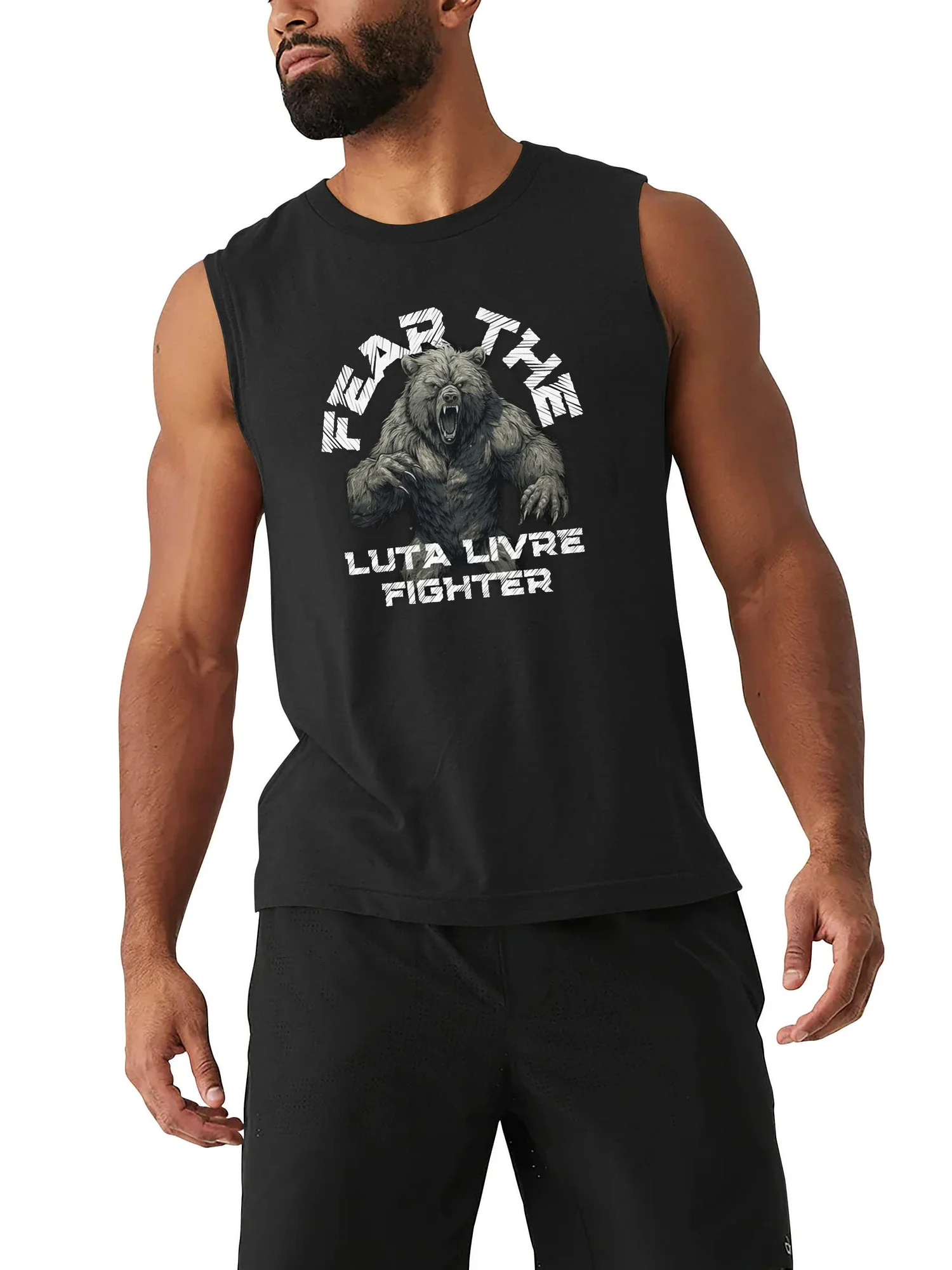 Fear The Luta Livre Fighter Brazilian Wrestling Tanktop 100% Cotton O-Neck Tank Tops Summer Casual Mens Sleeveless T-shirt