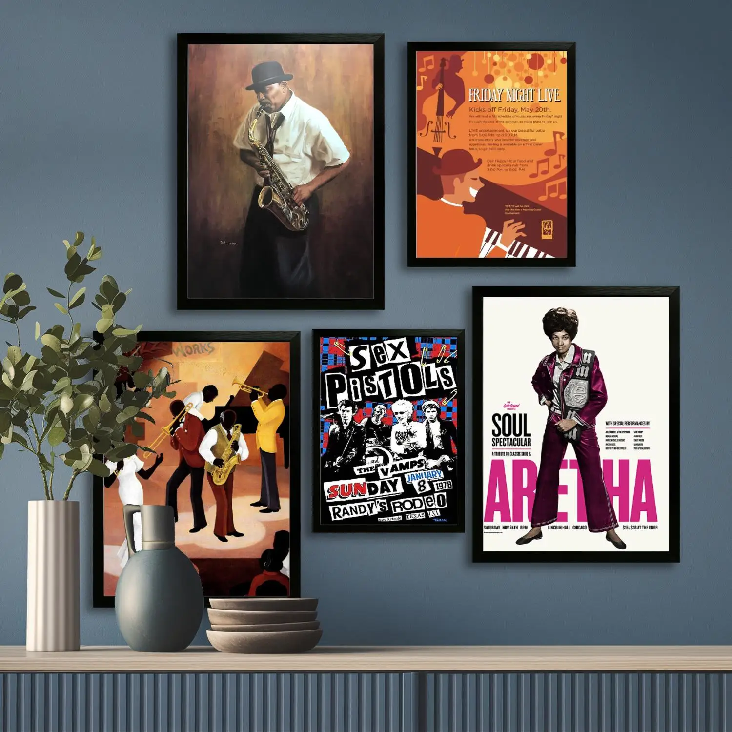 American Music Club Canvas Art Poster and Wall Art, Picture Print, Modern Family, Bedroom Decor, Posters,Decorative painting