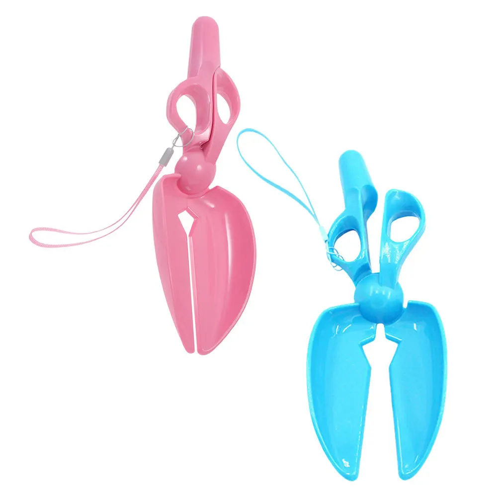 

2pcs Portable Pet Waste Scooper Dog Poop Scoop Clip Cat Litter Shovel Scissor Style Picking Up Tool For Yard Garden Grass Sand