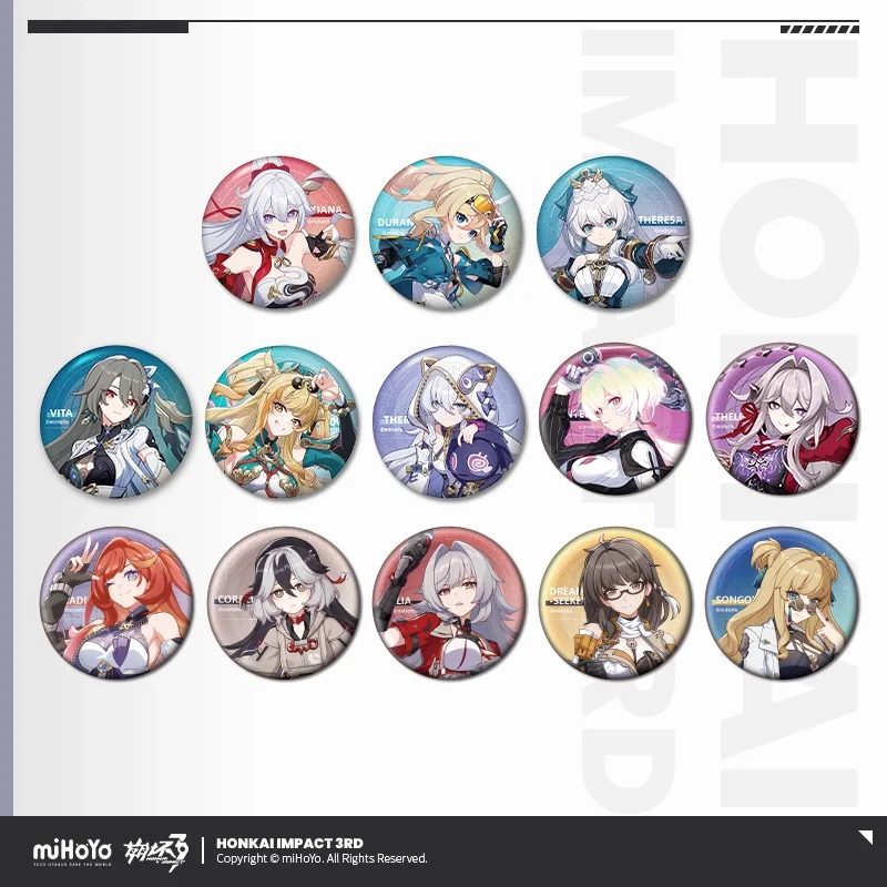 Sunsyea Honkai Impact 3rd Ⅱ Official Merch miHoYo Original Authentic  Badge Senadina Coralie Helia Dreamseeker Songque