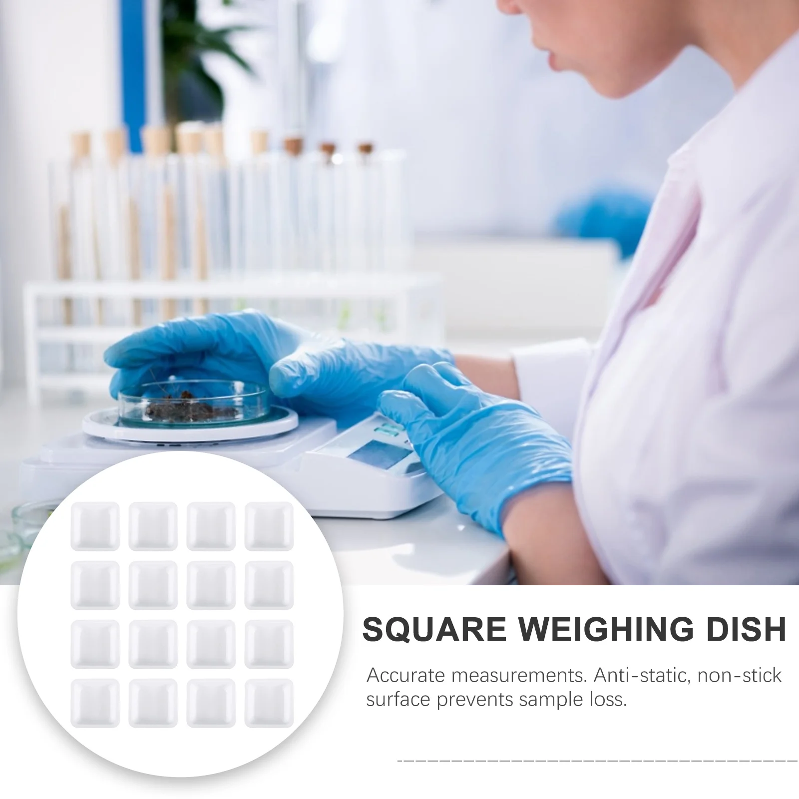 

50pcs Weighing Dish Plastic Anti-Static Weighing Boat 100Ml For Measuring Liquids Solids Powders Teaching Equipment