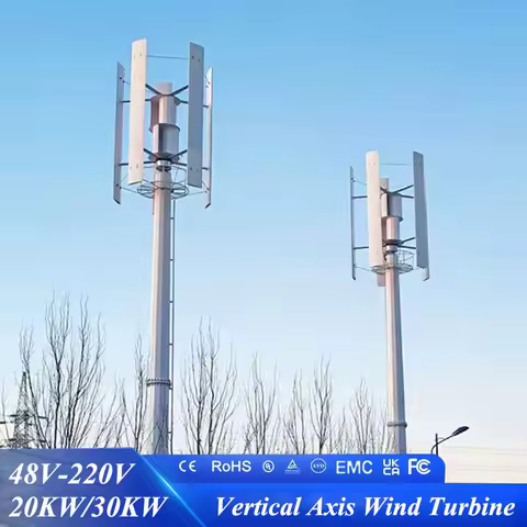 30KW 20000W Vertical Wind Turbine Generator 48V 110V 220V 380V Free Energy Magnetic Alternators With Grid Tie Inverter For Home