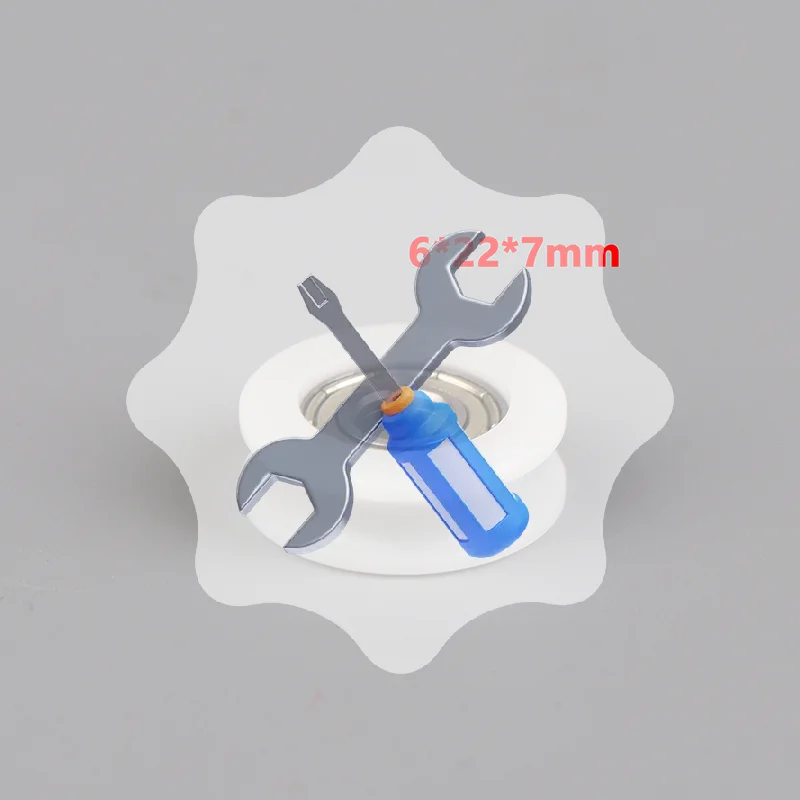 Moving Door And Window Slide Wheel 626 Bearing Pulley 6*22*7MM Planar Wheel U-shaped Groove Nylon Pad Injection Material