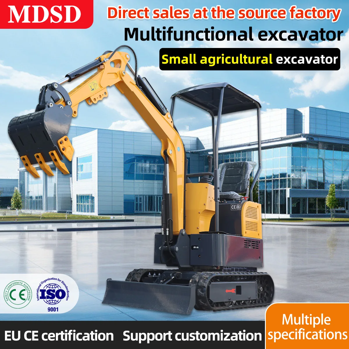 Hot 2 Ton Mini Excavator For Garden Use Hydraulic Crawler Micro Digger Euro 5 CE1.5 Ton Small Farm Excavator Customized For Sale
