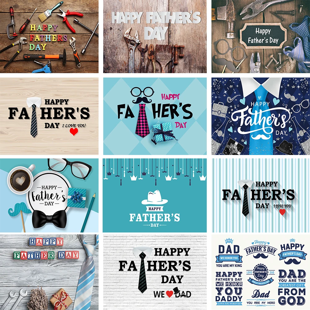 

Father's Day Festival Decor Photography Poster Background I Love Dad Gentleman Birthday Photo Backdrop Adult Studio Photobooth