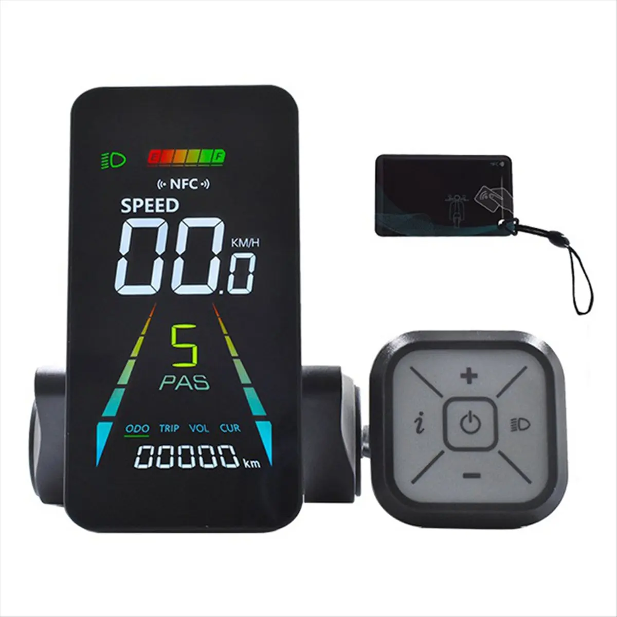 E-الدراجة NFC شاشة الكريستال السائل اللون الرسوم المتحركة متر 24 فولت/36 فولت/48 فولت/60 فولت UART عداد السرعة سكوتر كهربائي NFC LCD متر 6PIN #4