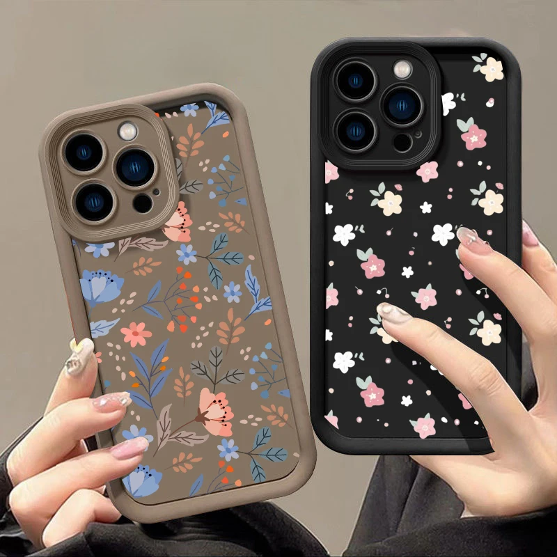 Phone Cases For Xiaomi Redmi Note 15 14 13 Pro Plus 12 Pro 12S Redmi 15C 15 14C 13C 12C A5 Silicone Flower Full Protection Shell