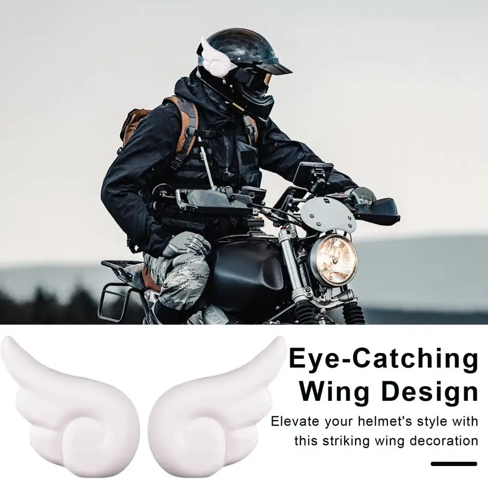 Helmet Wing Accessory Motorcycle Helmet Wing Decorations Universal Adhesive Helmet Accessories Cycling Scooter Motorbike