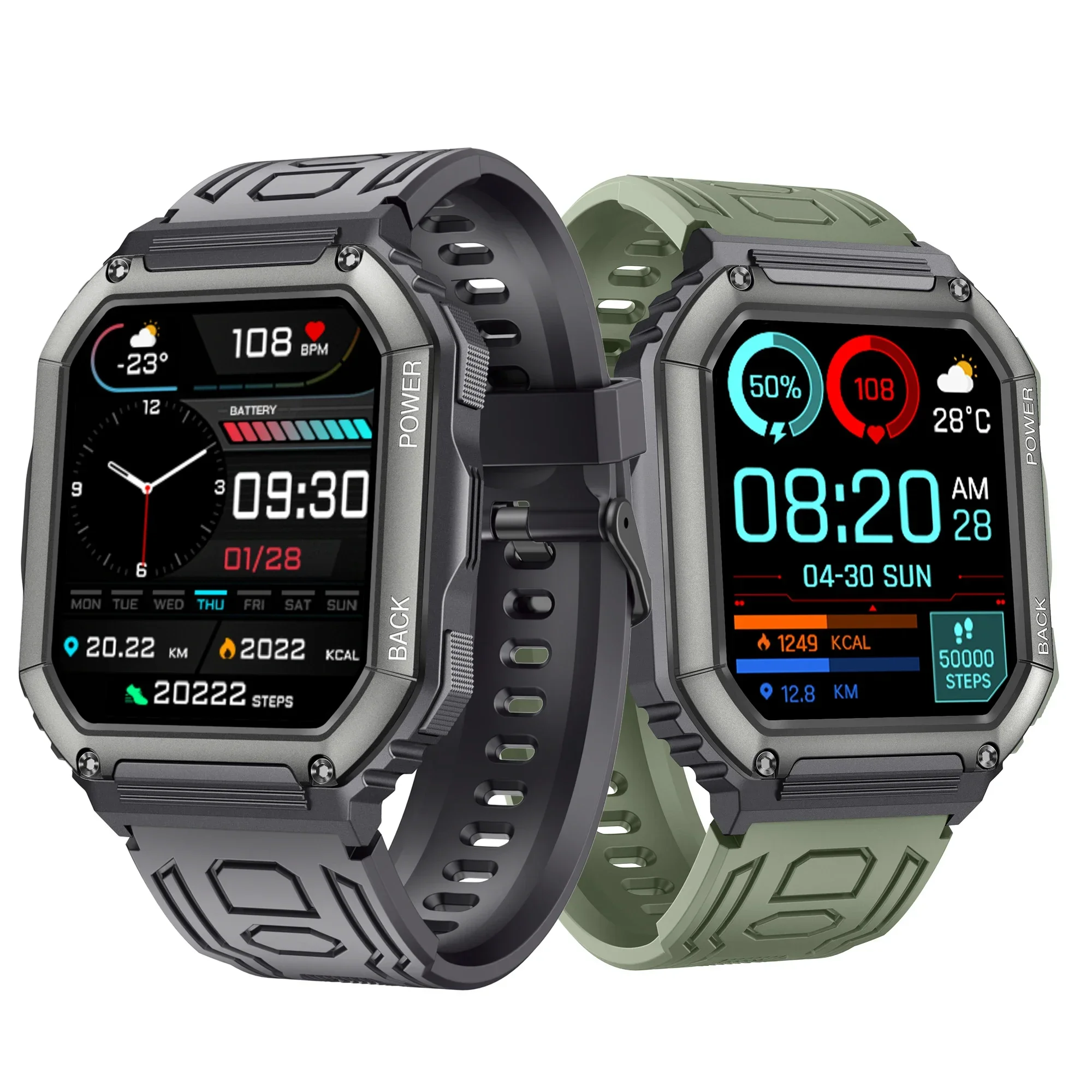 

2024 New Smartwatch - 1.80'' Ultra HD Display. Bluetooth Call. Military-Grade Toughness. Waterproof Sport Watch Fitness Bracelet