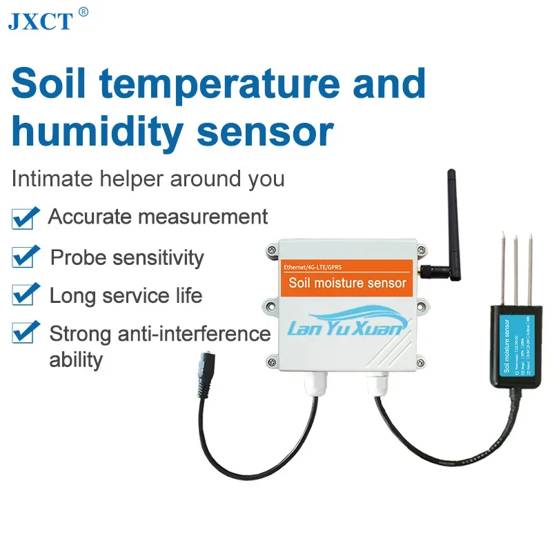 JXCT Smart Soil Moisture And Temperature Transmitter RS485/4G/LORA/ Agricultural Instrument    Humidity Sensor