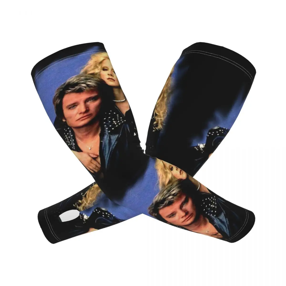 Johnny Hallyday Sports Compression Arm Sleeves Warmer Men Women Singer French France UV Protection Tattoo Cover Up for Cycling