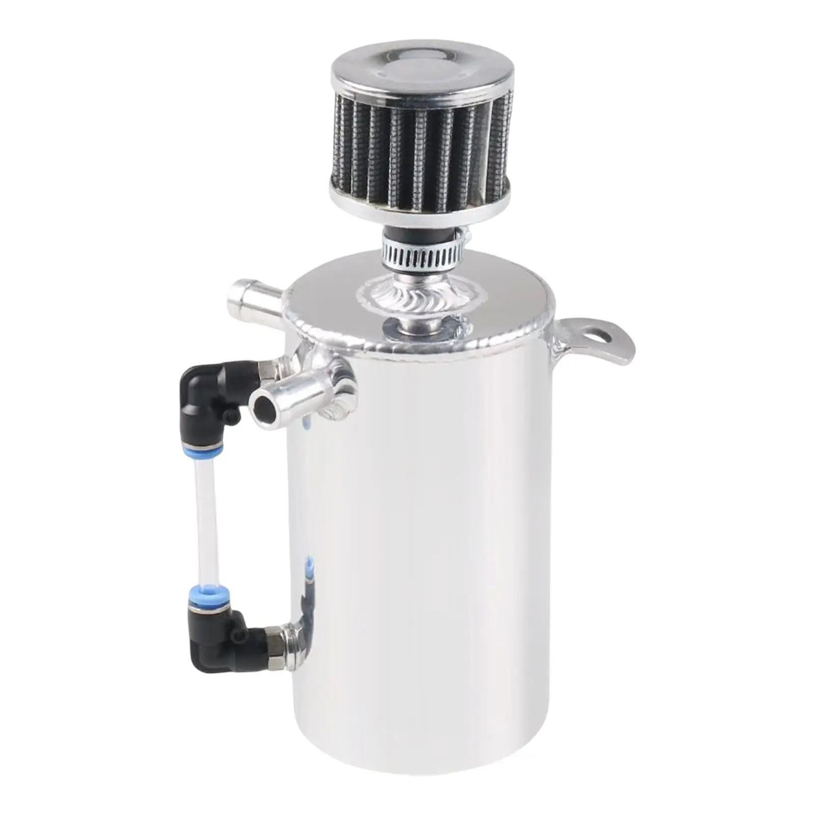 

Car Oil Catch Can Tank Engine Air Oil Separator 500ml Aluminum Silver Modified W/Breather Automotive Reservoir Tank Oil Pot