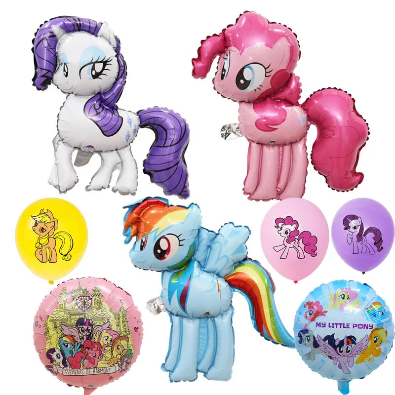 Cartoon My Little Pony Foil Balloon Unicorn Girl Gift Happy Birthday Party Decoration Supplies Wedding Home Decor Baby Shower