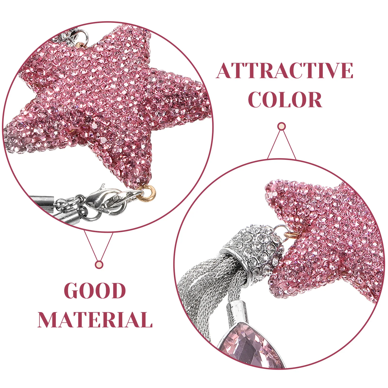 

Star Shape Car Pendant Rearview Mirror Hanging Ornament Car Interior Hanging Decoration Bling Rear View Mirror Pendant