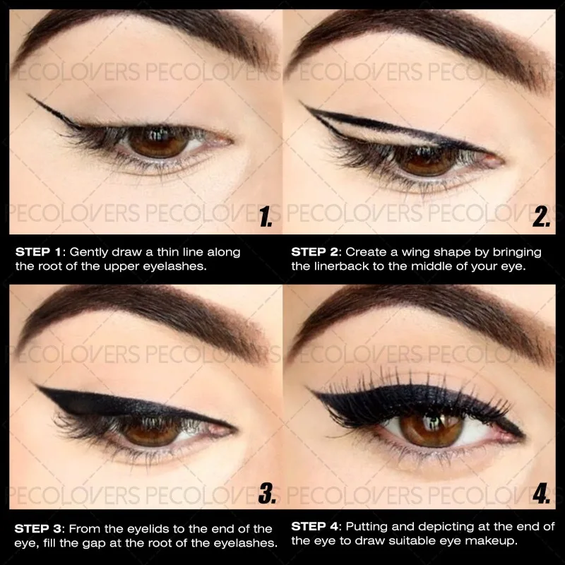 1 penna eyeliner nera, colore ad alta pigmentazione, impermeabile e resistente al sudore, duraturo e naturale, cosmetici per occhi