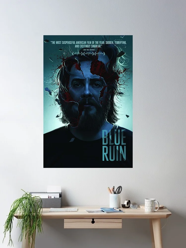 Blue Ruin Movie, Art Print Silk Poster Home Wall Decor