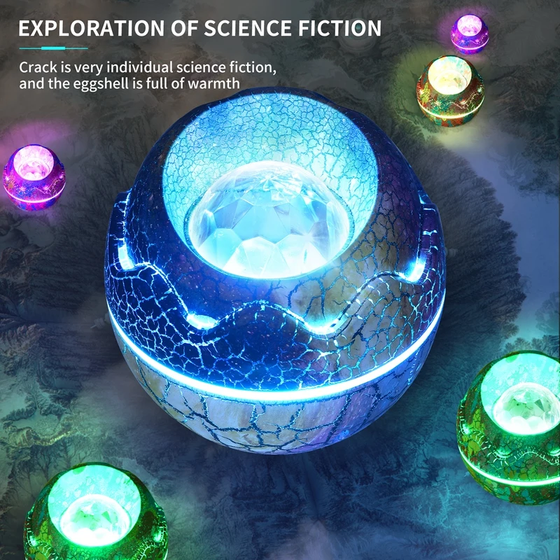 공룡 알 은하계 프로젝터 램프 스페이스 버디 스타 프로젝터 어린이 성인용 침실 우주비행사 프로젝터 (블루투스 포함)